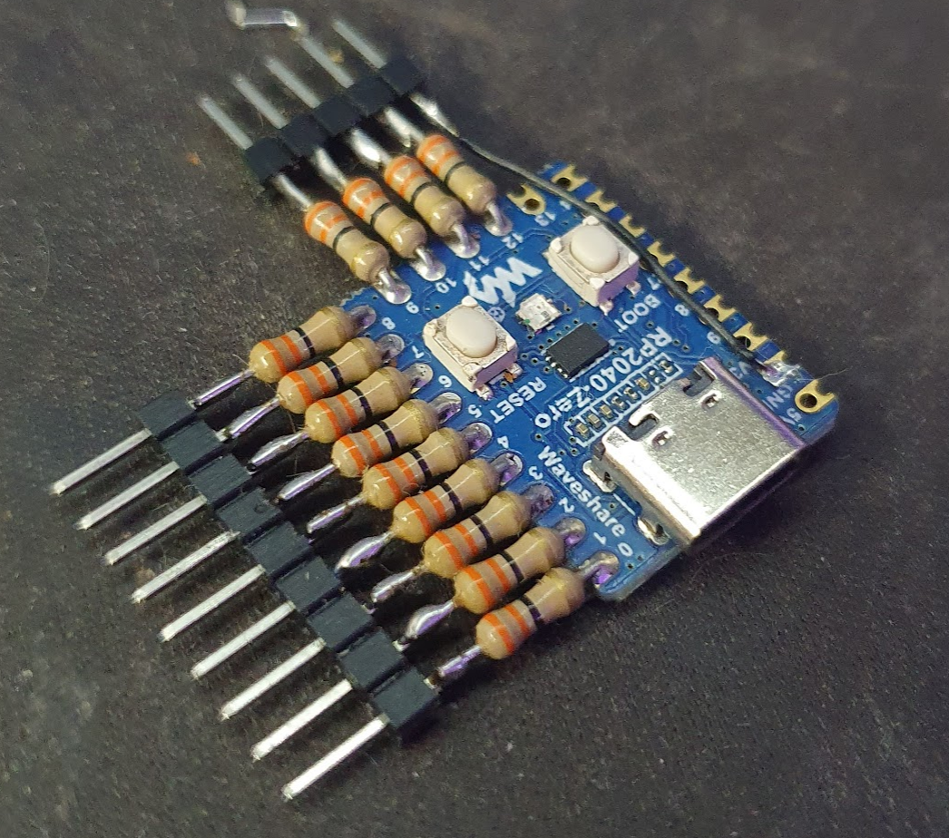 RP2040 Board with 33 Ohm series resistor